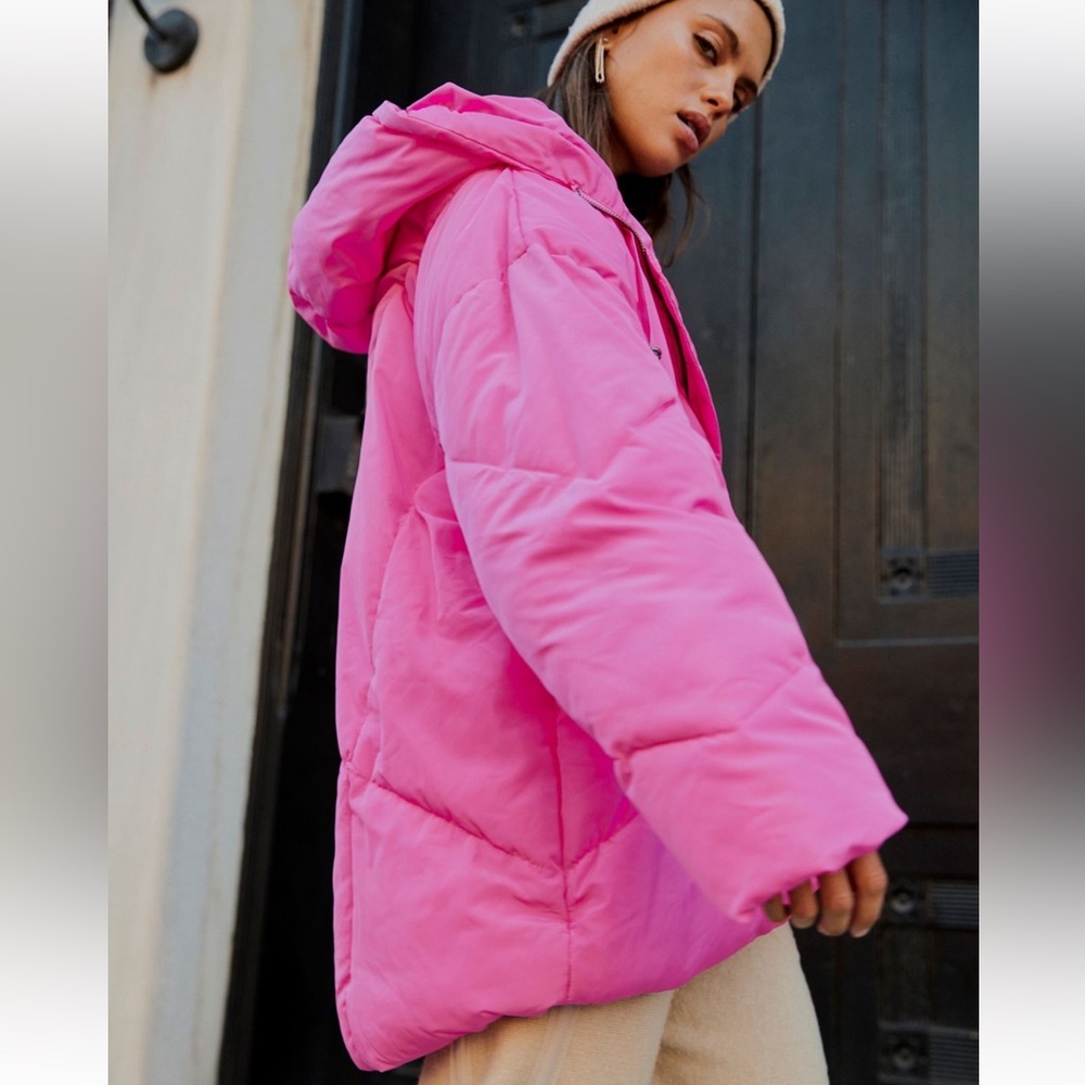 Free People Hot Pink Puffer